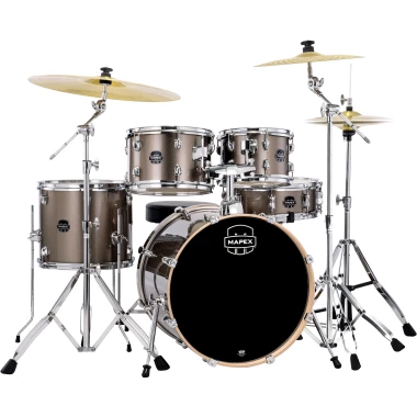 mapex venus 5pc fusion drum kit with paiste 101 cymbals & b400 boom stand copper metallic