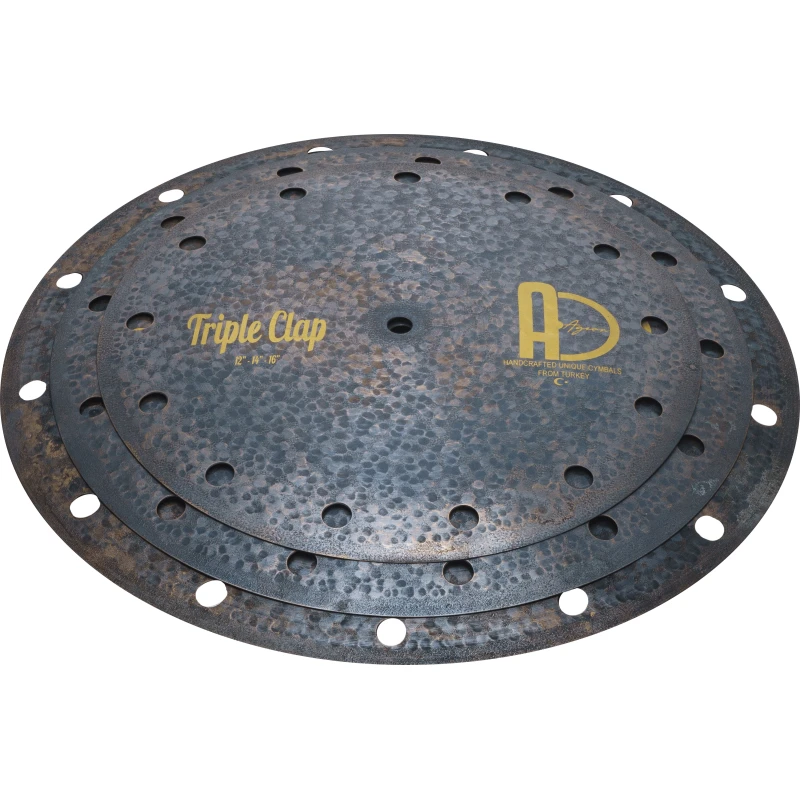 Triple Clap cymbal pad for drummers, durable percussion accessory.