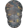 Rusted Triple Clap cymbals for drummers, vintage percussion accessories.