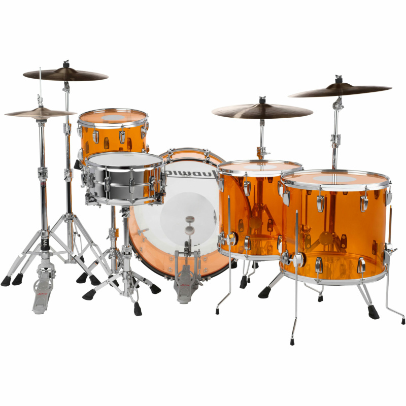 ludwig vistalite zepp set 26in 5pc shell pack amber