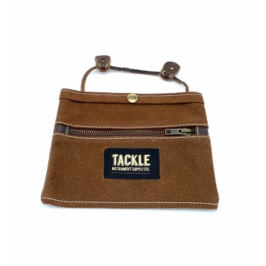 tackle waxed canvas gig pouch brown