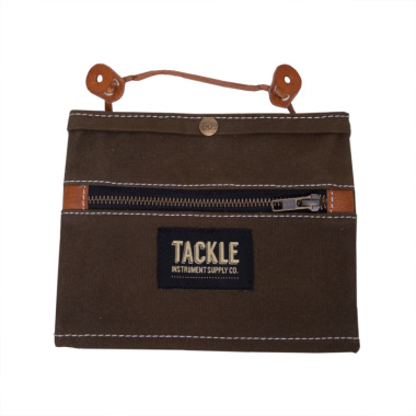 tackle waxed canvas gig pouch forest green