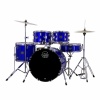mapex comet 20in fusion drum kit with hardware & cymbals indigo blue