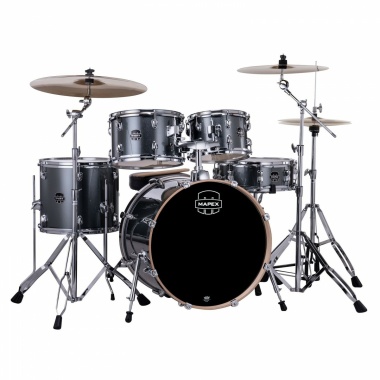 mapex venus 20in 5pc drum kit w/ride cymbal steel blue metallic
