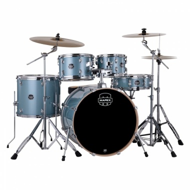 mapex venus 20in 5pc drum kit w/ride cymbal aqua blue sparkle