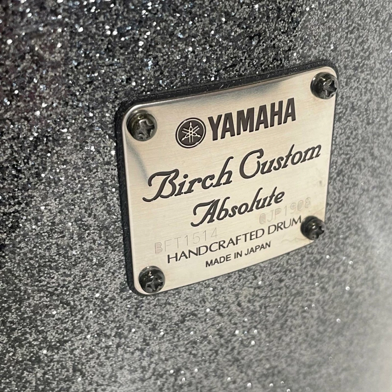 yamaha birch custom absolute nouveau 14x14in floor tom black sparkle sunburst