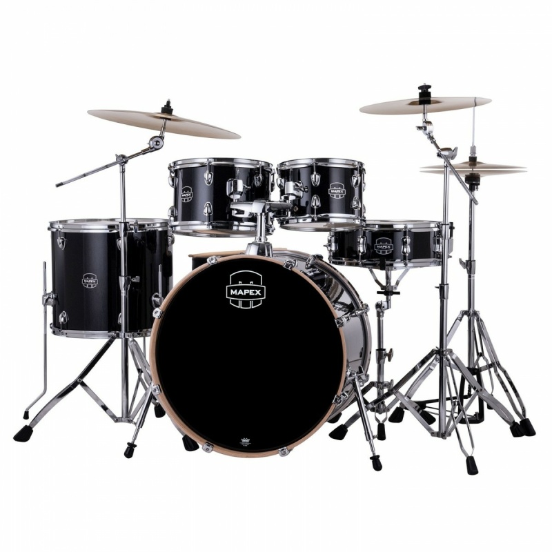mapex venus 22in 5pc drum kit w/ride cymbal black galaxy sparkle