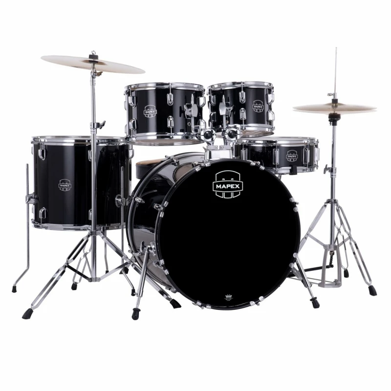 mapex comet 20in fusion drum kit with hardware & cymbals infra red