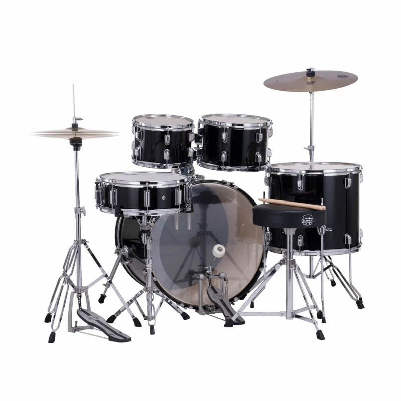 mapex comet 20in fusion drum kit with hardware & cymbals infra red