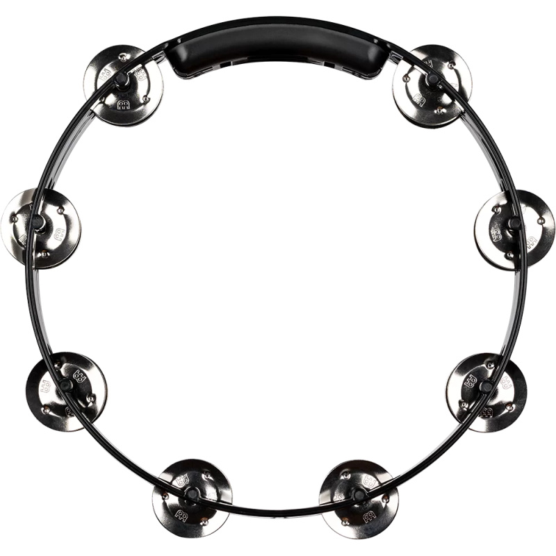 meinl htt10bk 10in tour tambourine double row stainless steel jingles black