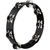 meinl htt10bk 10in tour tambourine double row stainless steel jingles black