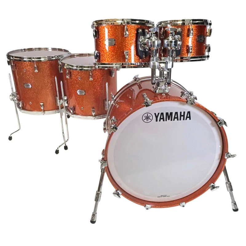 yamaha absolute hybrid maple 5pc shell pack orange sparkle