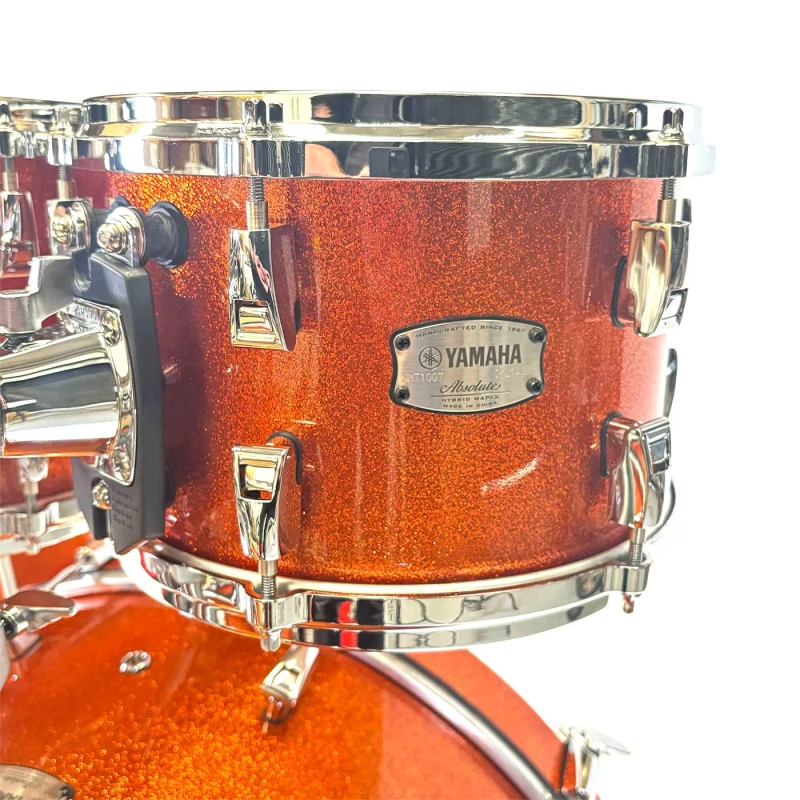 yamaha absolute hybrid maple 5pc shell pack orange sparkle