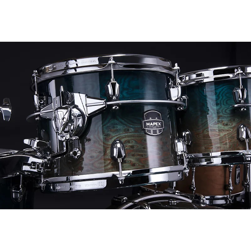 mapex saturn evolution 22in 5pc maple walnut shell pack exotic agean fade