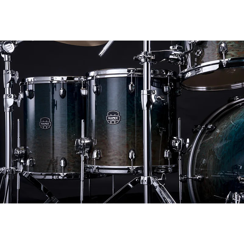 mapex saturn evolution 22in 5pc maple walnut shell pack exotic agean fade