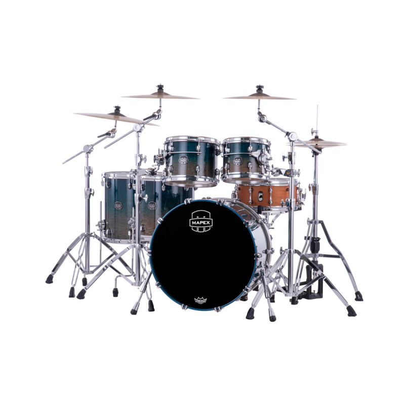 mapex saturn evolution 22in 5pc maple walnut shell pack exotic agean fade