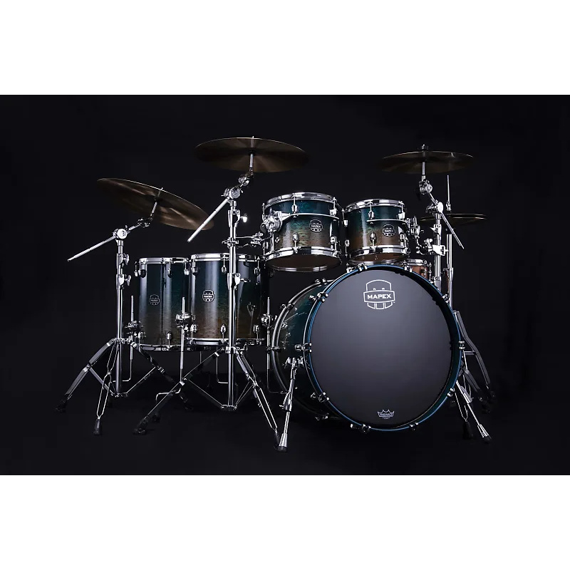 mapex saturn evolution 22in 5pc maple walnut shell pack exotic agean fade