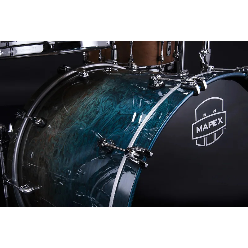 mapex saturn evolution 22in 5pc maple walnut shell pack exotic agean fade