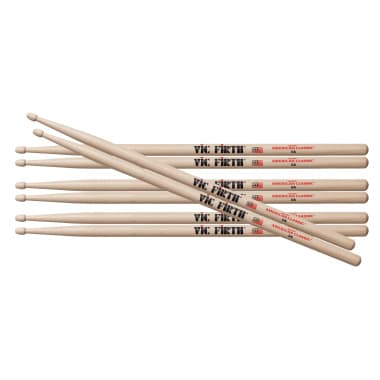 Vic Firth 5A  Sticks 4-Pack Value Bundle - Hickory Wood Tip
