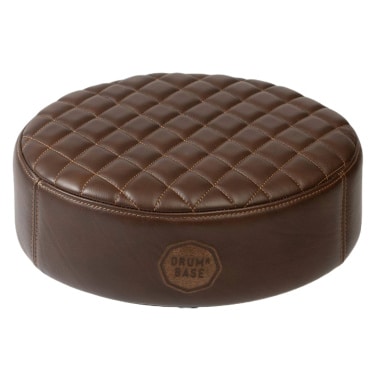 DRUMnBASE Full Grain Leather Drum Throne Top - Brown
