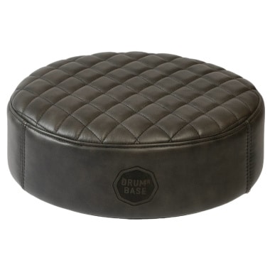 DRUMnBASE Full Grain Leather Drum Throne Top - Grey