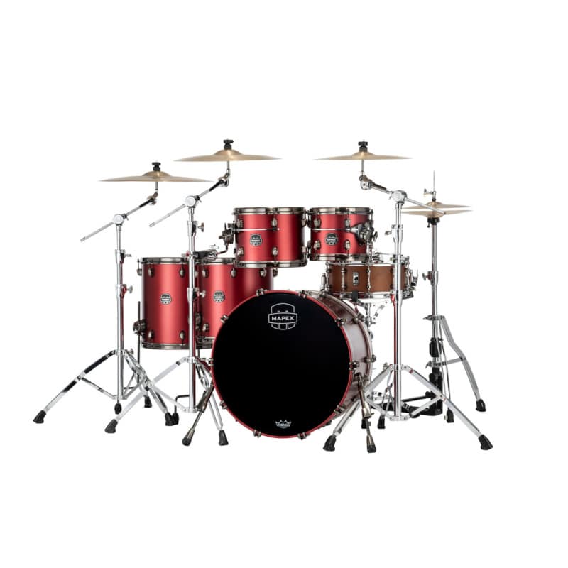 Mapex Saturn Evolution 22in 5pc Maple/Walnut Shell Pack - Tuscan Red - Image 2