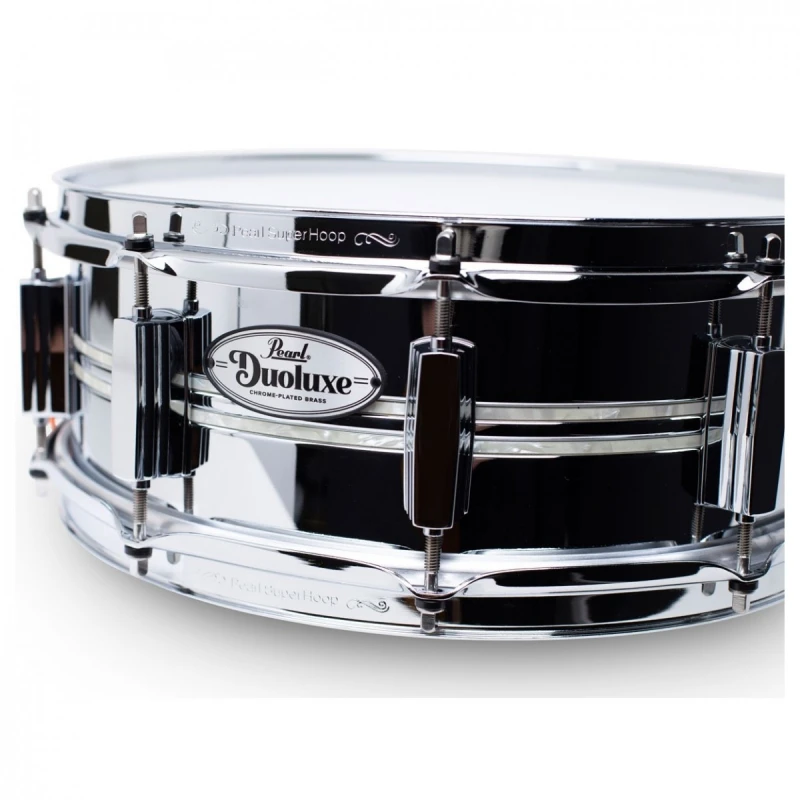 Pearl Duoluxe Inlaid Chrome Over Brass 14x5in Snare - Image 2