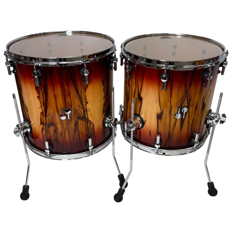 Sonor SQ2 20in 7pc Shell Pack - Red Burst over African Marble - Image 2