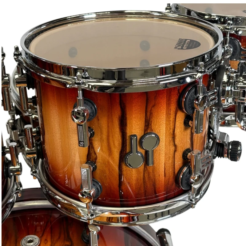 Sonor SQ2 20in 7pc Shell Pack - Red Burst over African Marble - Image 6