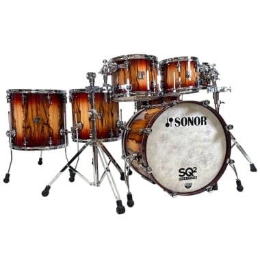 Sonor SQ2 20in 7pc Shell Pack - Red Burst over African Marble