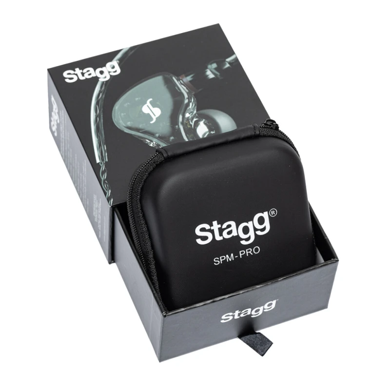 Stagg SPM-PRO 3 Driver Sound-Isolating In-Ear Monitors, Transparent - Image 5