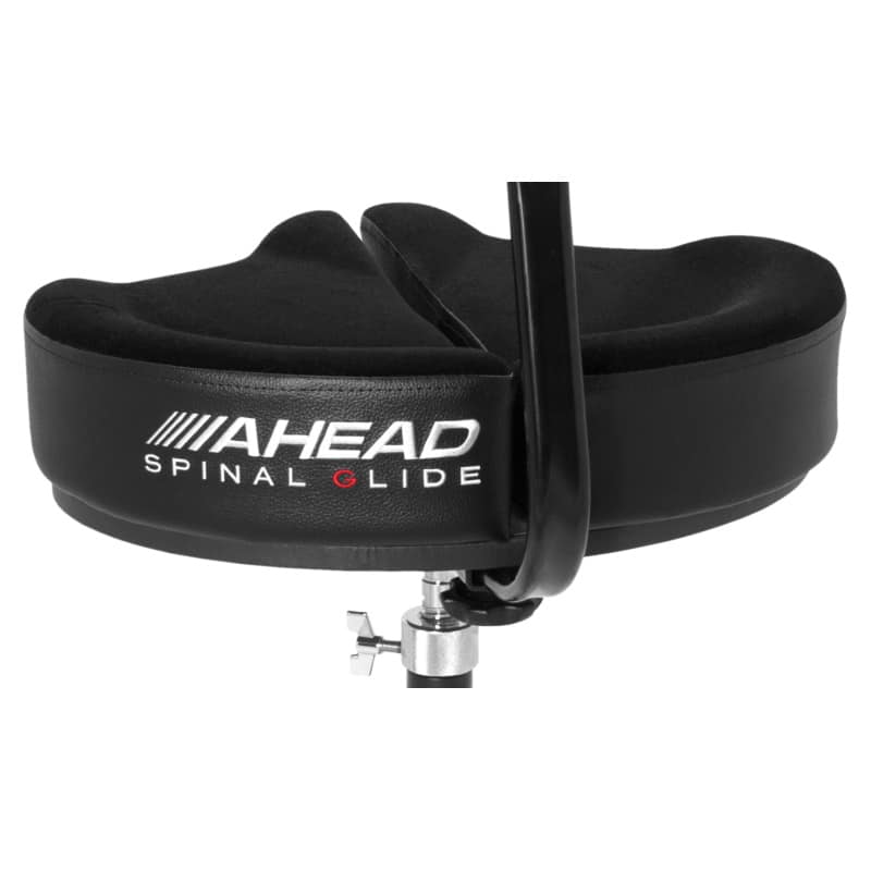 Ahead Spinal G Saddle 3 Leg Drum Throne With Back Rest - Black - Image 2