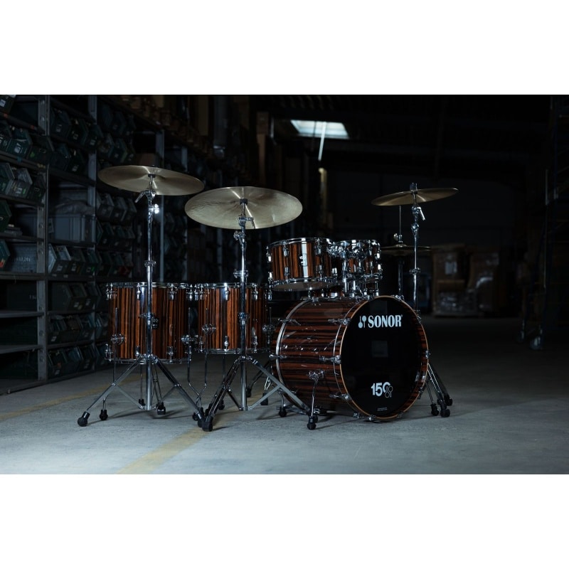 Sonor AQ2 150th Anniversary 22in 6pc Shell Pack - Ebony Veneer - Image 17