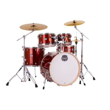 Mapex Mars Birch 22in 5pc Kit with Hardware & Cymbals - Blood Orange Sparkle