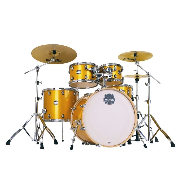 Mapex Mars Birch 22in 5pc Kit with Hardware - Sunflower Sparkle - Image 6