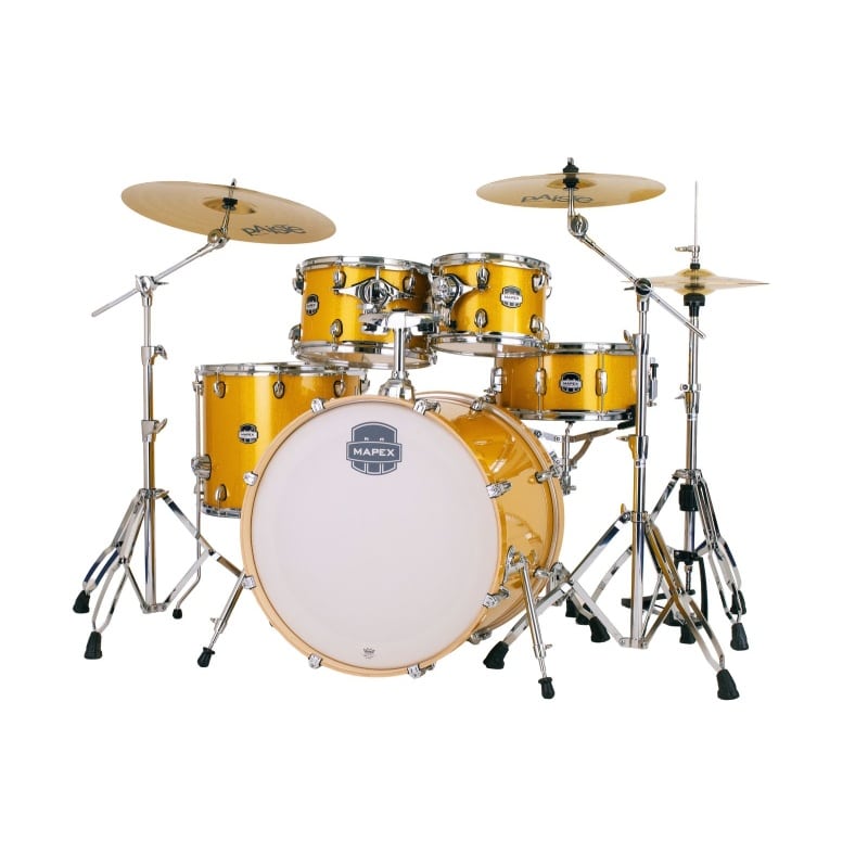 Mapex Mars Birch 22in 5pc Kit with Hardware - Sunflower Sparkle - Image 2