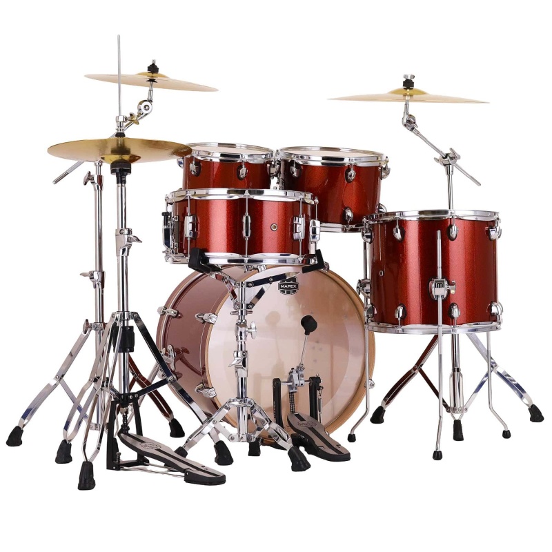 Mapex Mars Birch 20in 5pc Fusion Kit with Hardware- Blood Orange Sparkle - Image 6