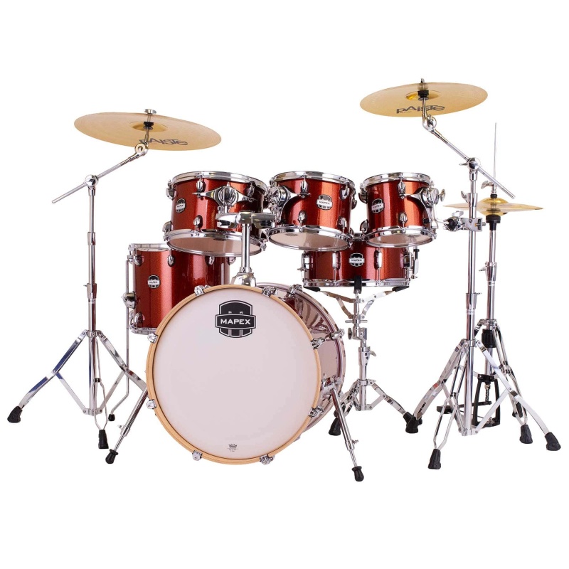 Mapex Mars Birch 20in 6pc Fusion Kit with Hardware- Blood Orange Sparkle - Image 2