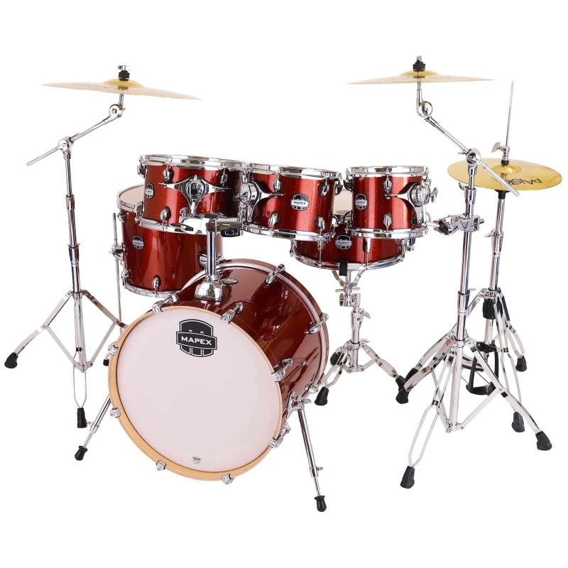 Mapex Mars Birch 20in 6pc Fusion Kit with Hardware- Blood Orange Sparkle - Image 5