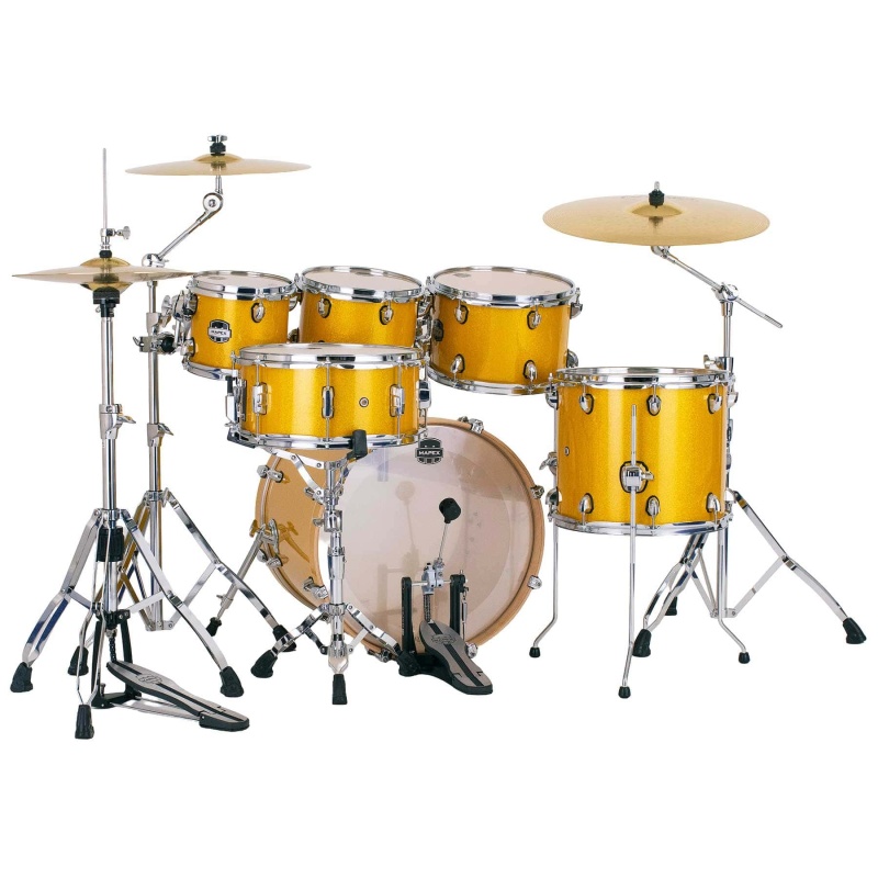 Mapex Mars Birch 20in 6pc Fusion Kit with Hardware - Sunflower Sparkle - Image 3