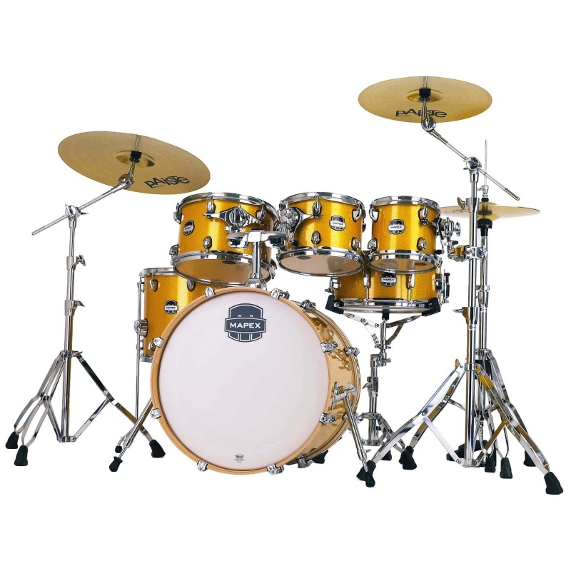 Mapex Mars Birch 20in 6pc Fusion Kit with Hardware - Sunflower Sparkle - Image 4
