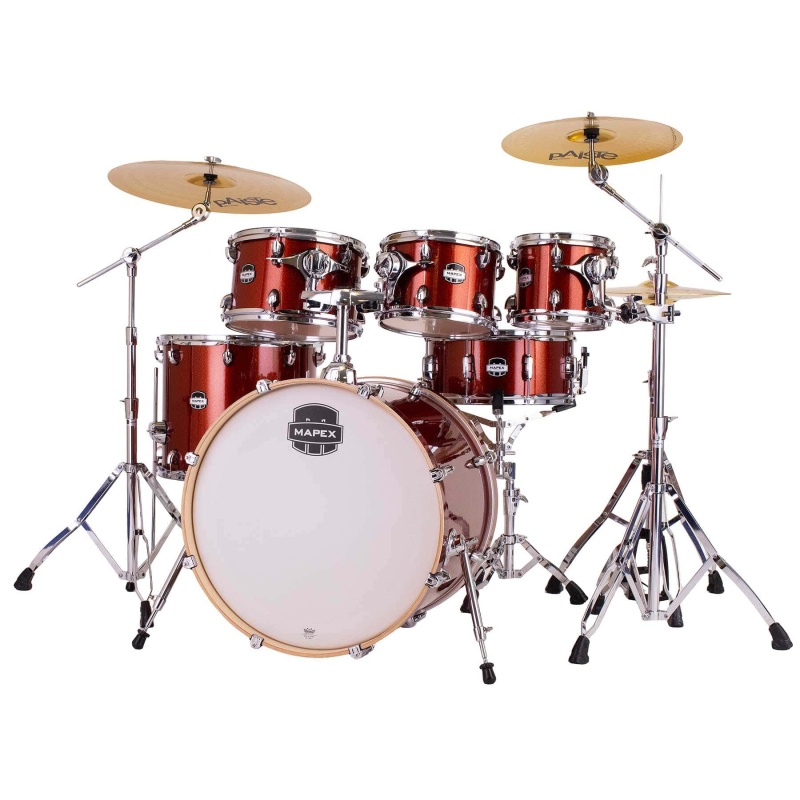 Mapex Mars Birch 22in 6pc Kit with Hardware - Blood Orange Sparkle - Image 3