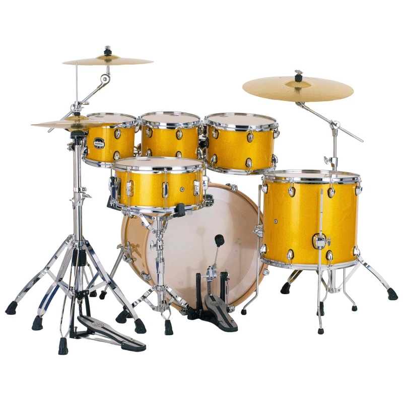 Mapex Mars Birch 22in 6pc Kit with Hardware & Cymbals - Sunflower Sparkle - Image 5