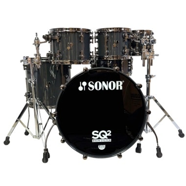 Sonor SQ2 22in 6pc Shell Pack - Black Grey With Black Hardware