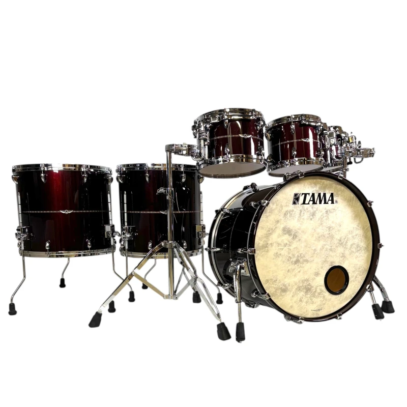 Tama Star Maple 22in 6pc Shell Pack - Dark Burgundy Metallic - Includes Tom Stands