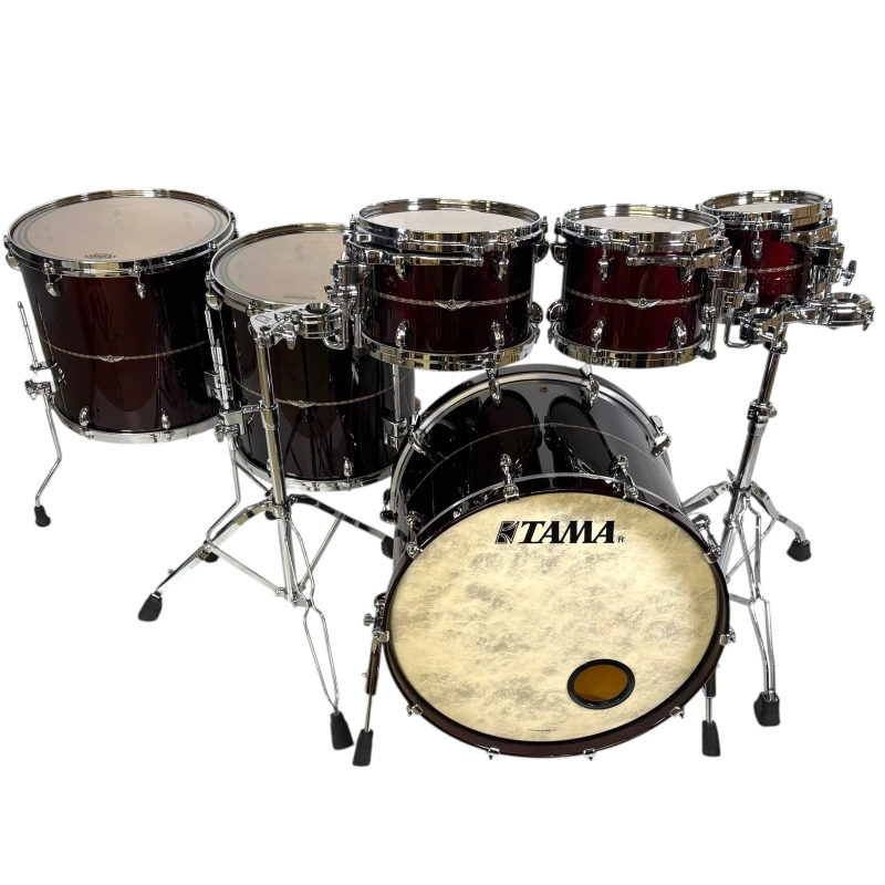 Tama Star Maple 22in 6pc Shell Pack - Dark Burgundy Metallic - Includes Tom Stands - Image 3