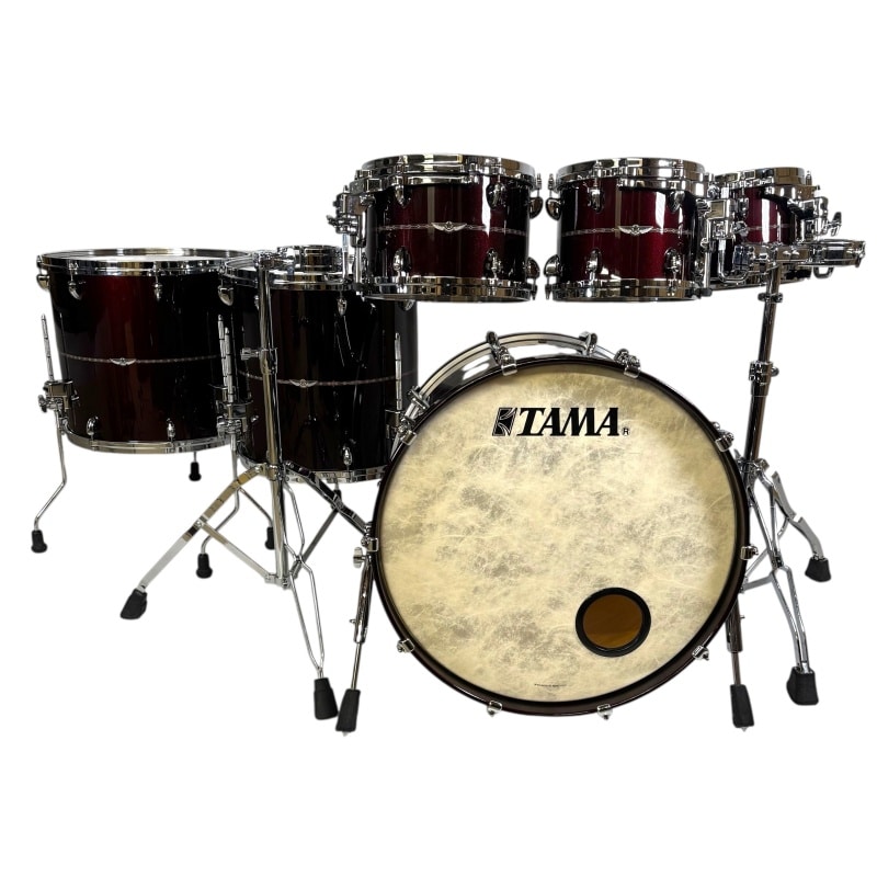 Tama Star Maple 22in 6pc Shell Pack - Dark Burgundy Metallic - Includes Tom Stands - Image 2