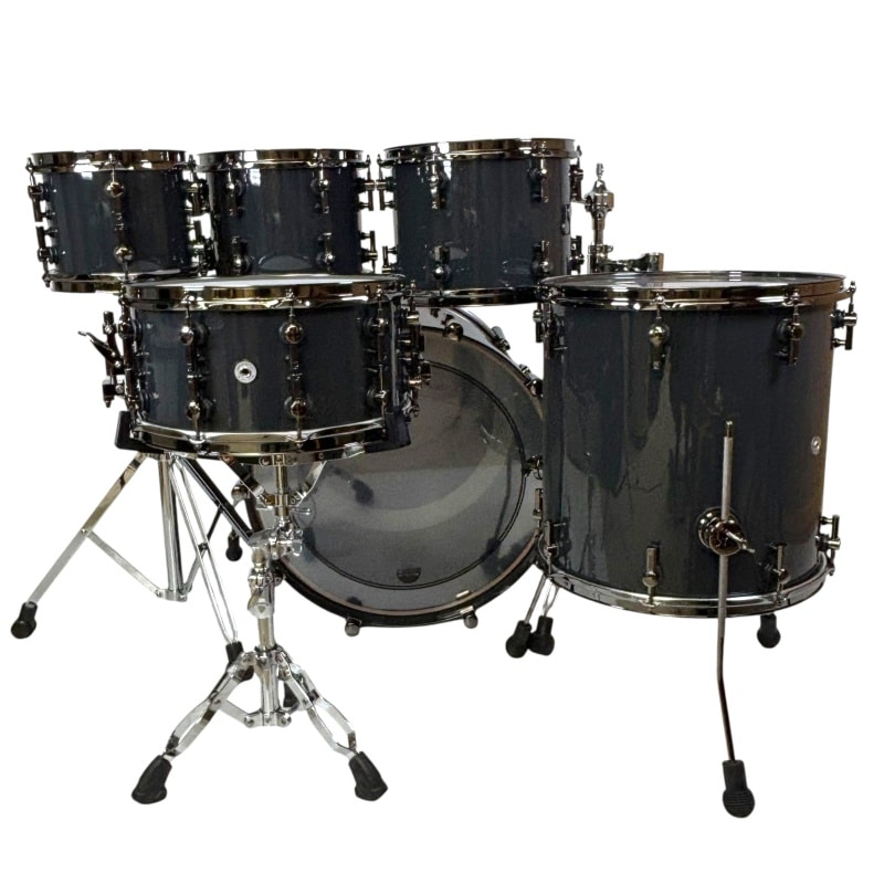Sonor SQ2 22in 6pc Shell Pack - Black Grey With Black Hardware - Image 7