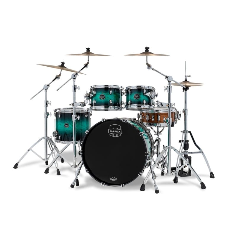 Mapex Saturn VI 22in 4pc Shell Pack - Marine Teal Burst - Image 2
