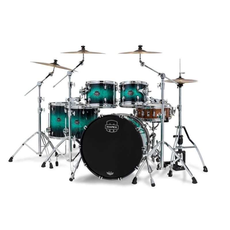 Mapex Saturn VI 22in 5pc Shell Pack - Marine Teal Burst - Image 2
